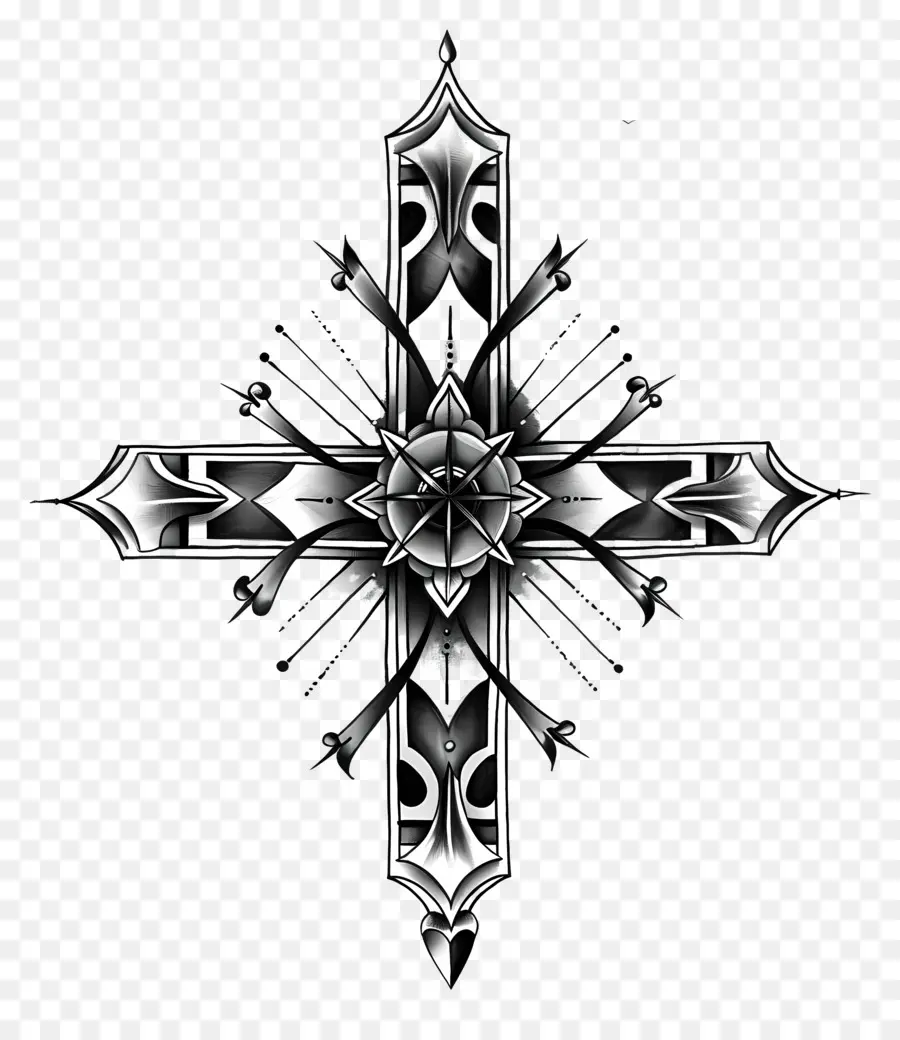 Tatuagem Cruzada，Cruz Ornamentada PNG