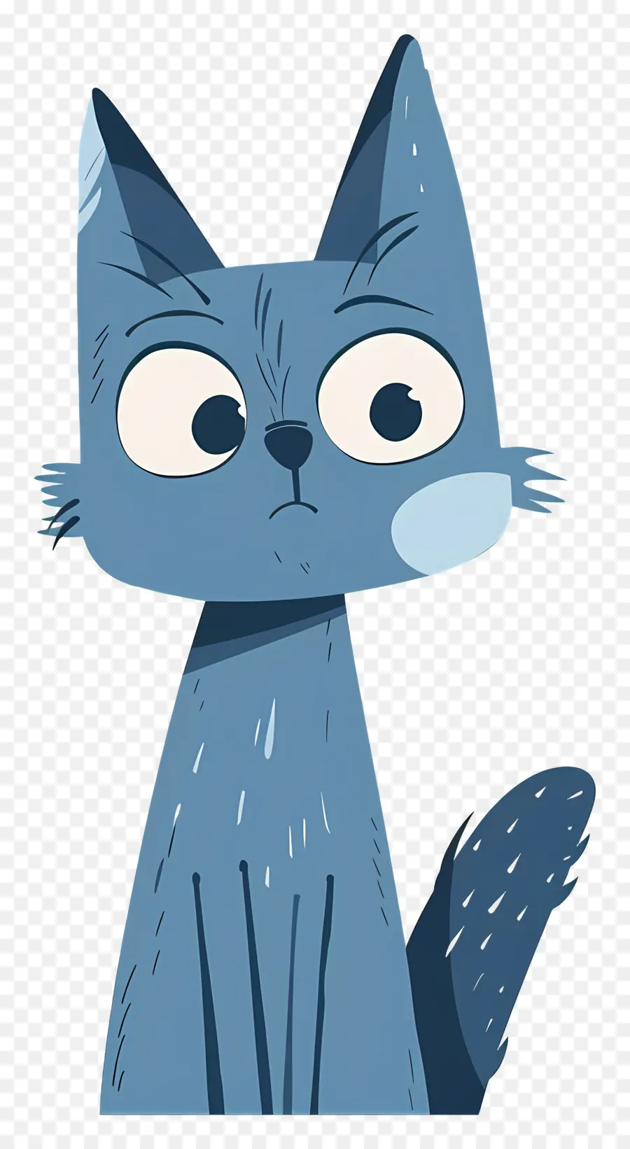 Azul，Gato De Desenho Animado PNG