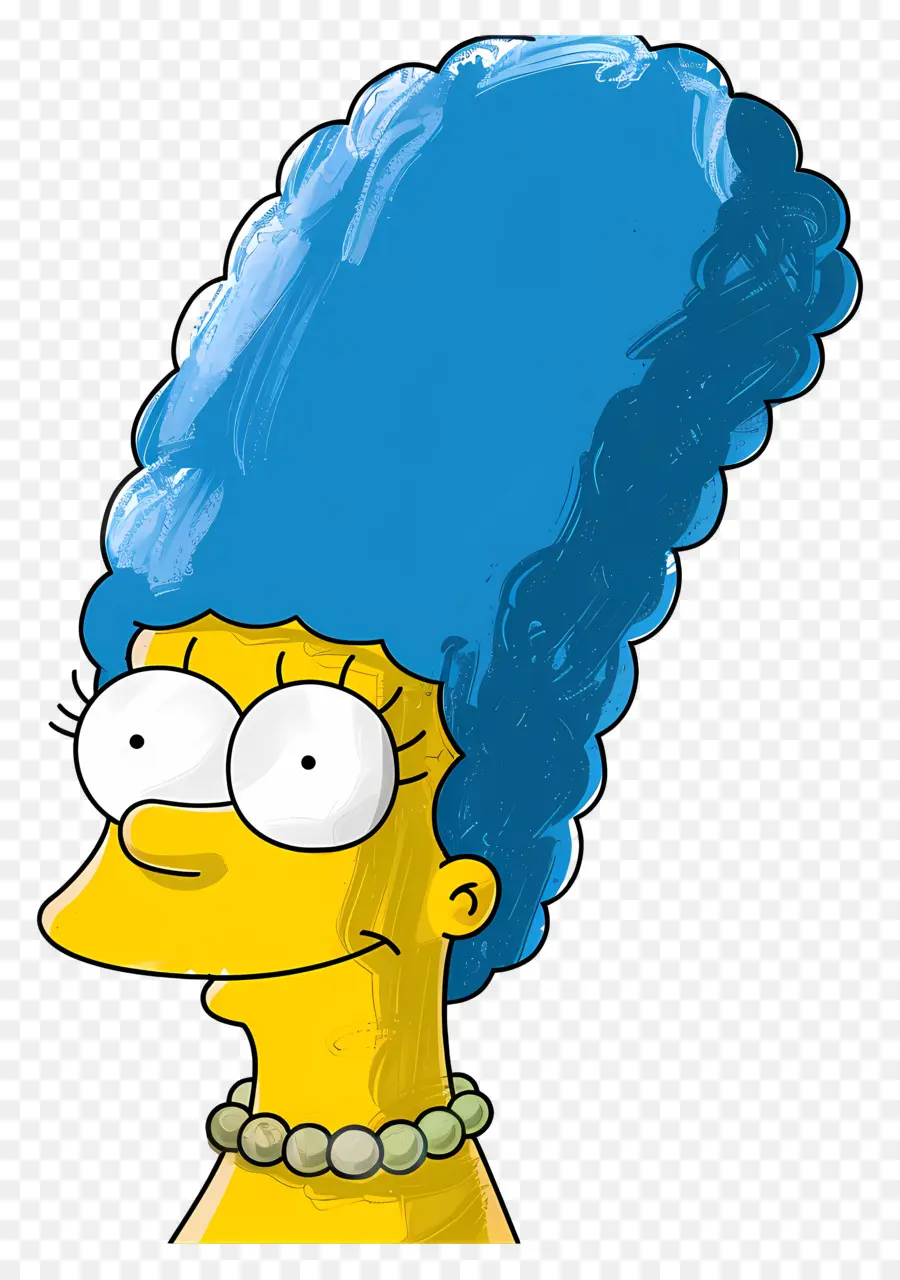 Marge Simpson，Personagem De Cabelo Azul E óculos PNG