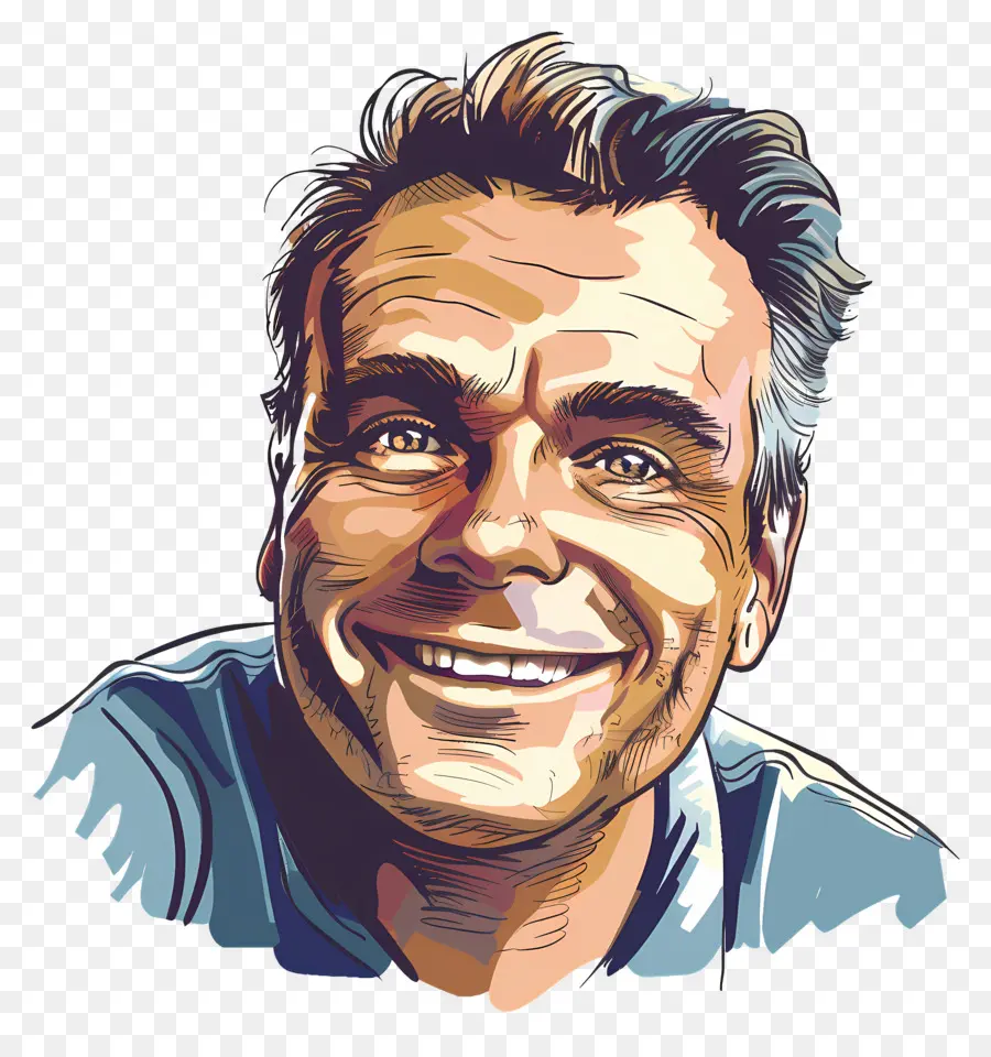 Cabeça De Homem Sorridente，Homem Sorridente PNG