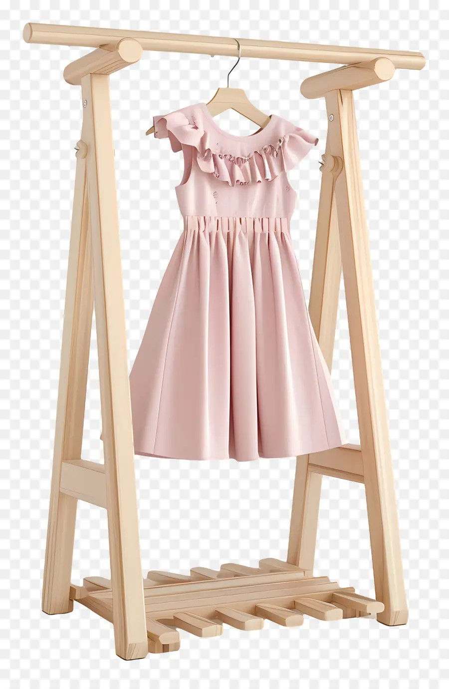 Cabideiro Em Pé，Vestido Rosa PNG