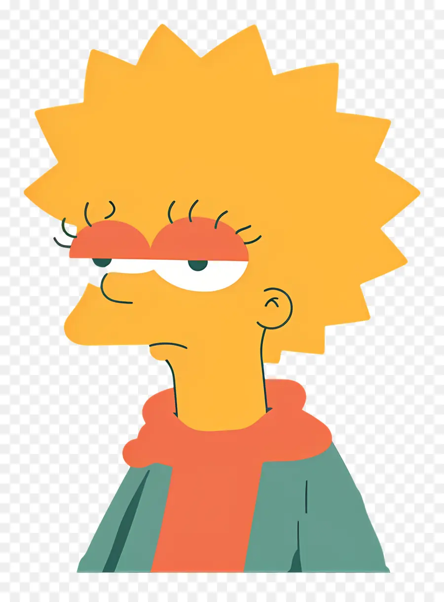 Maggie Simpson，Personagem Amarelo Com Cabelo Espetado PNG