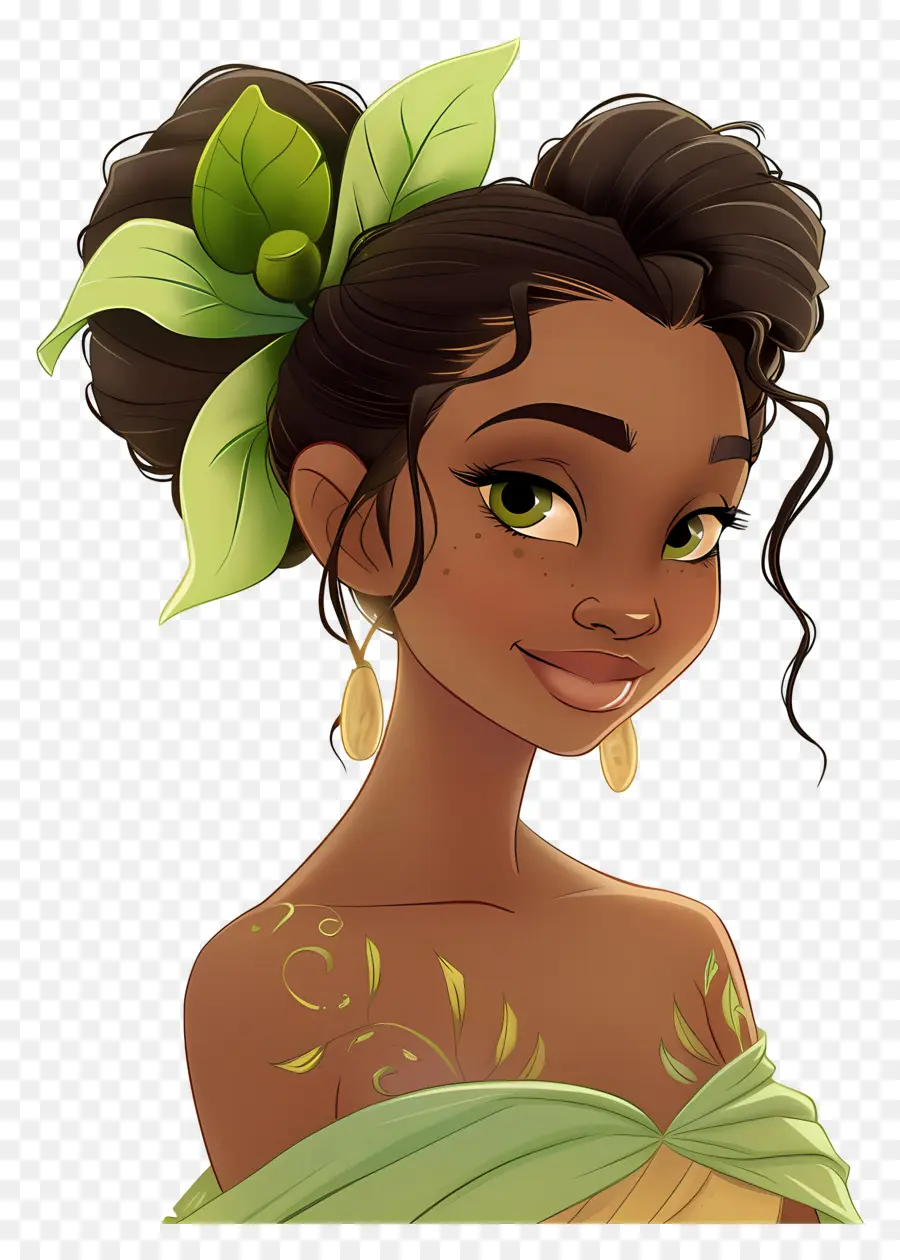 Princesa Tiana，Garota PNG