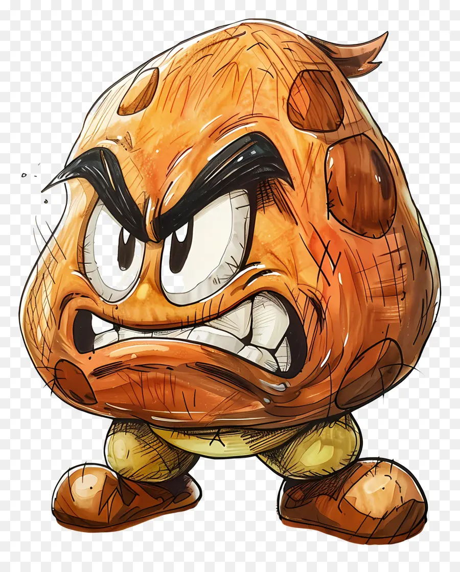 Goomba，Personagem Irritado PNG