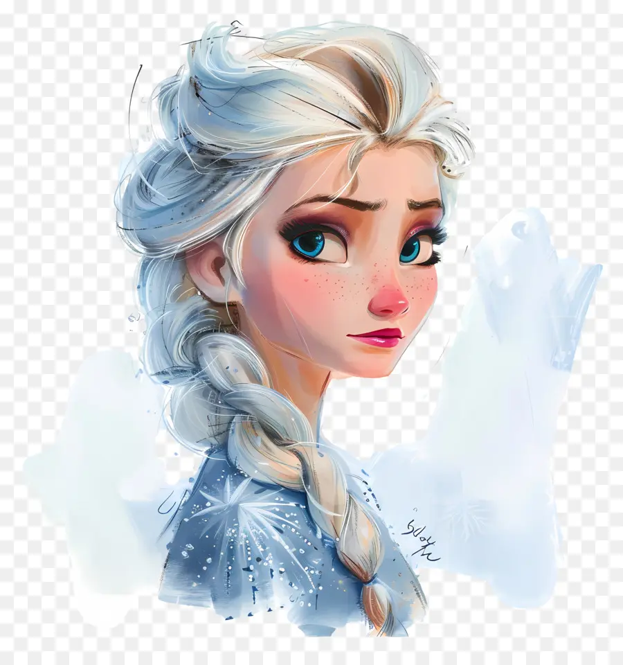 Princesa Elsa Congelada，Garota Loira PNG