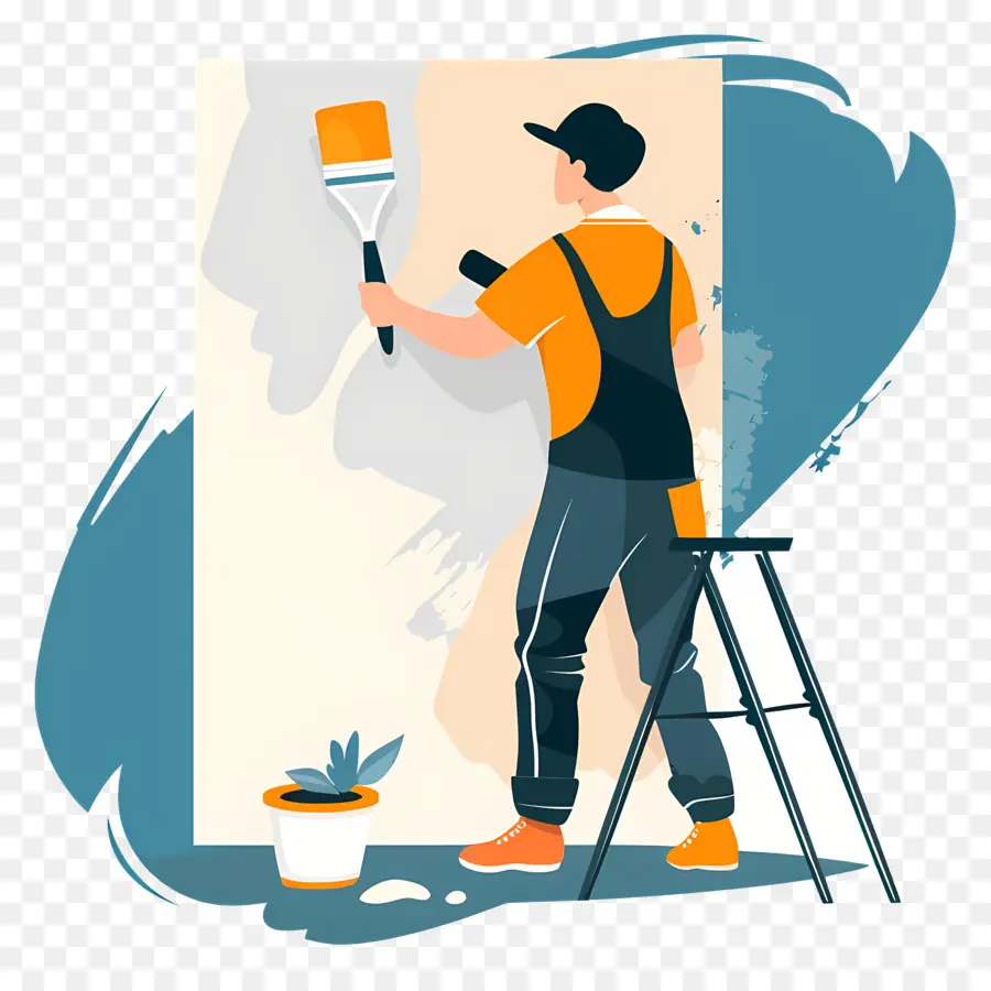 Pintura De Pintor，Pintura De Homem PNG