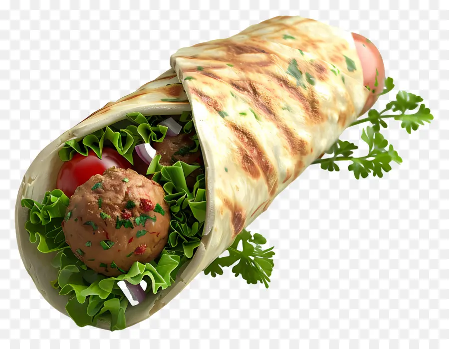 Envoltório De Falafel，Embrulhar Sanduíche PNG