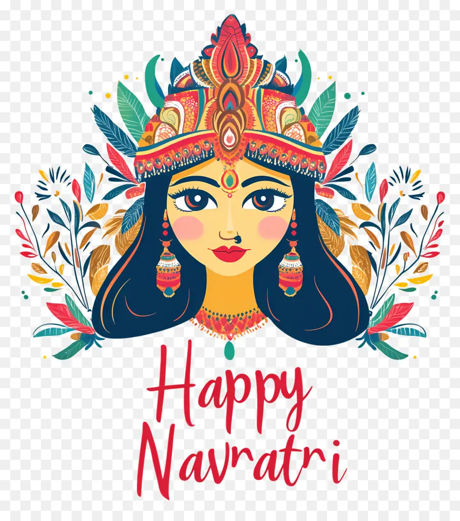 Feliz Navratri，Deusa Navratri PNG