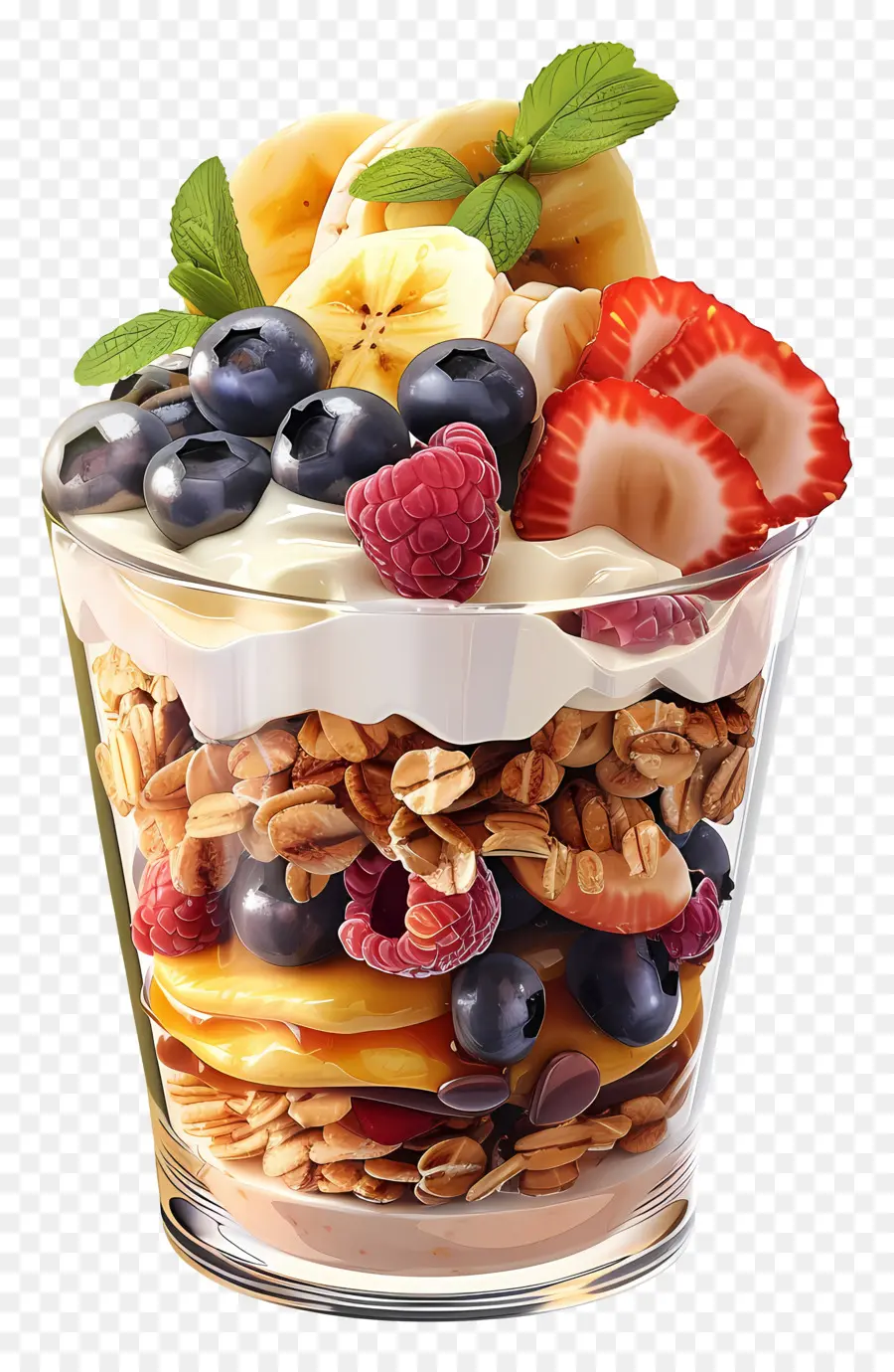 Parfait De Iogurte，Frutas PNG