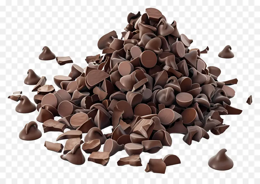 Lascas De Chocolate，Escuro PNG