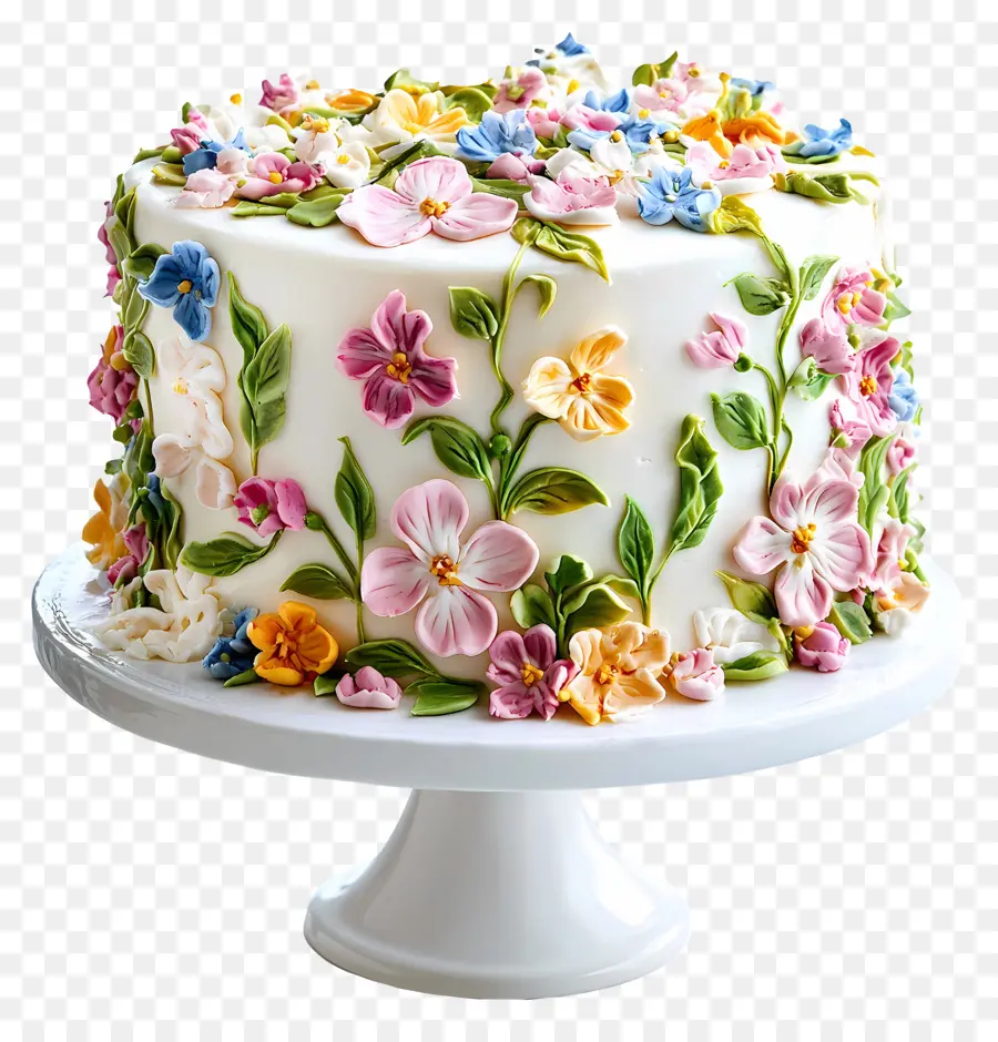 Decoração De Bolo，Bolo De Flores PNG