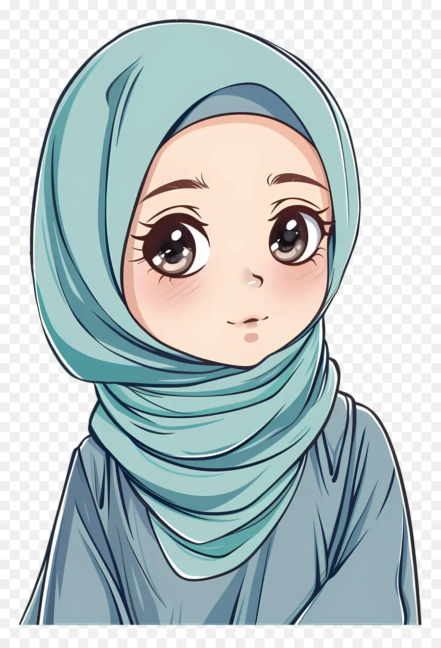 Menina Hijab Dos Desenhos Animados，Garota Em Hijab PNG