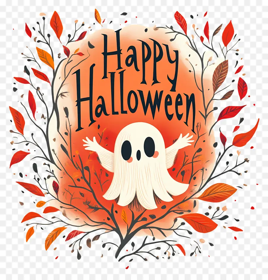 Feliz Dia Das Bruxas，Fantasma De Halloween PNG