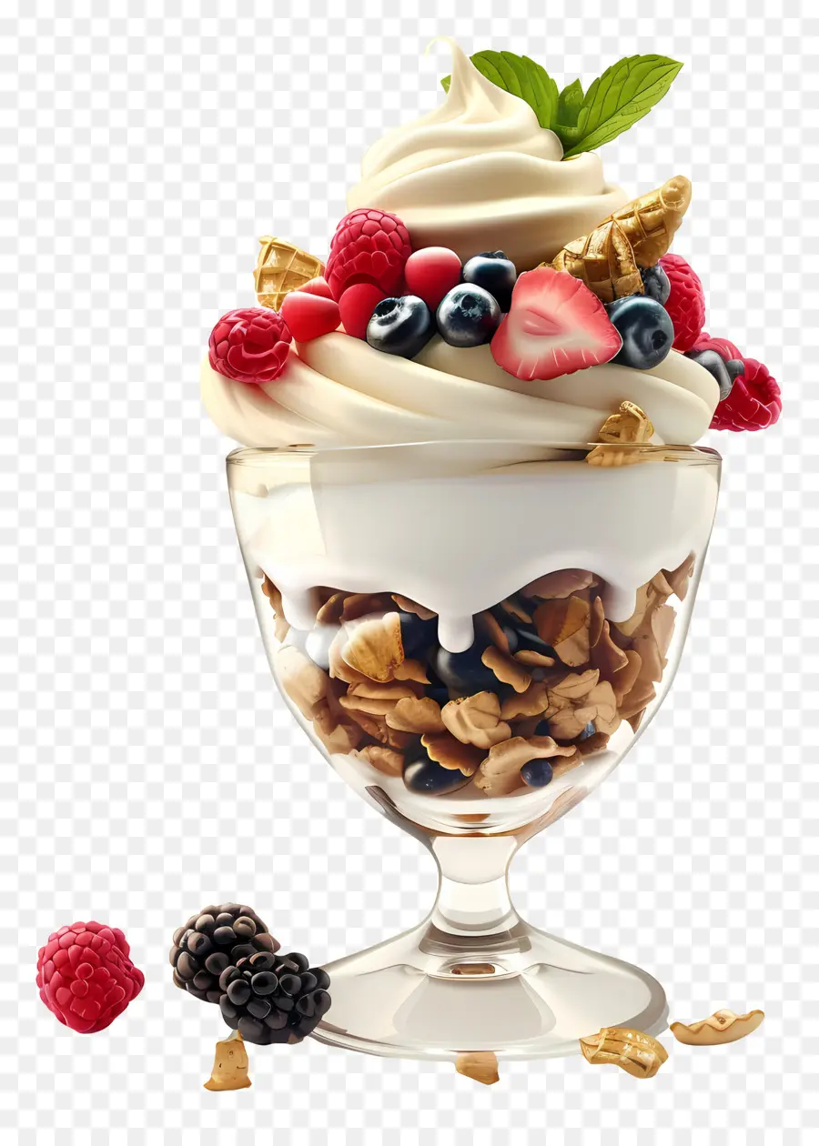 Parfait De Iogurte，Sundae PNG