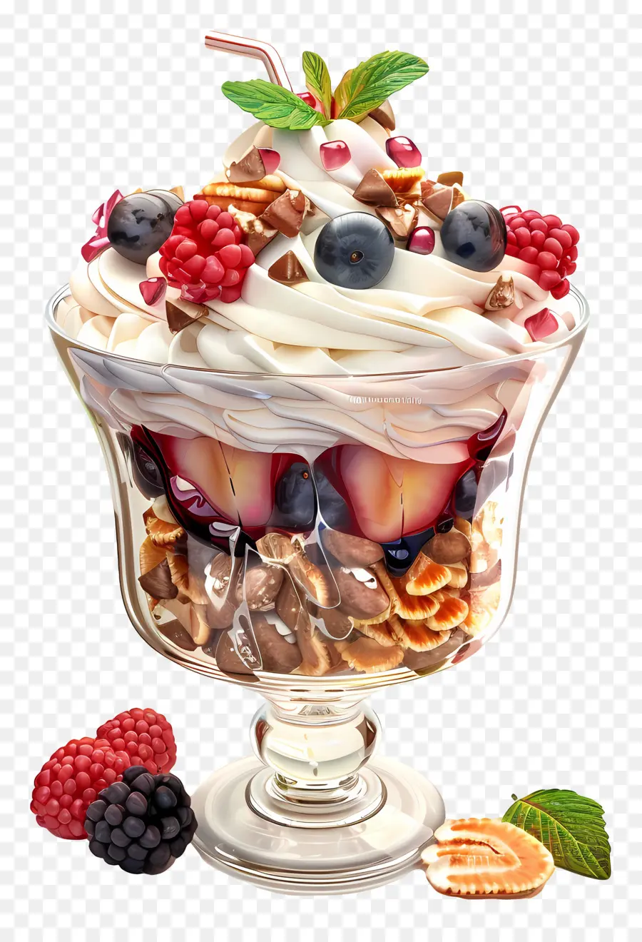 Parfait De Iogurte，Sundae PNG