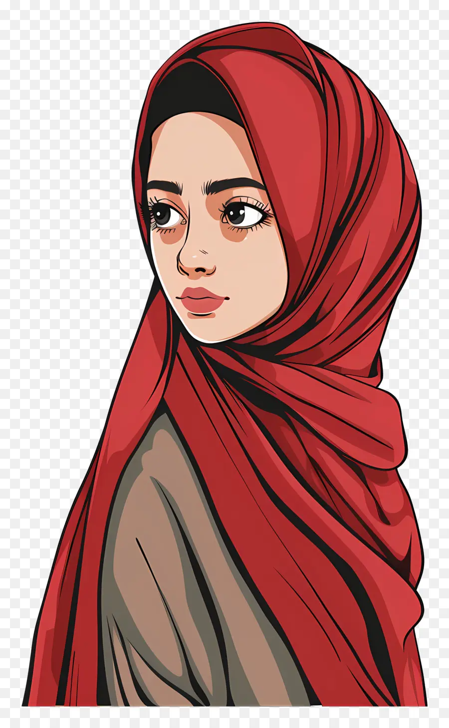 Menina Hijab Dos Desenhos Animados，Mulher Em Hijab PNG