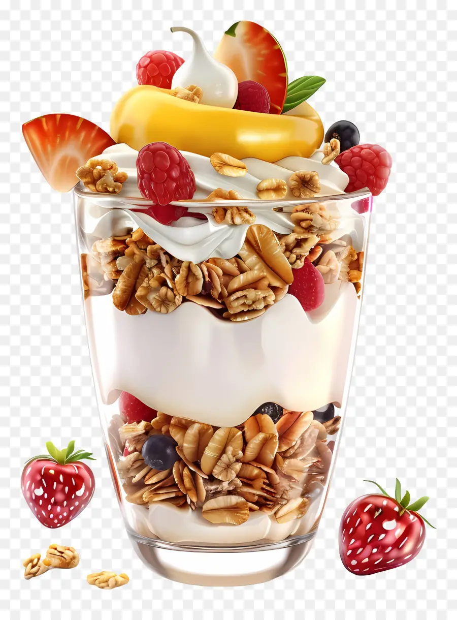 Parfait De Iogurte，Frutas PNG