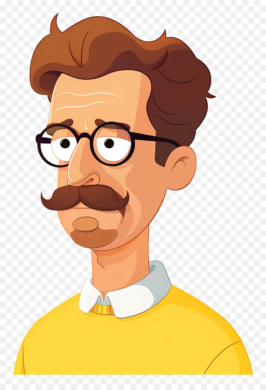 Ned Flandres，Homem De óculos PNG