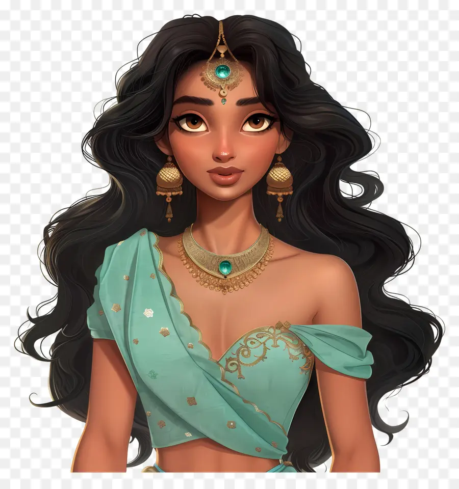 Princesa Jasmim，Mulher Em Traje Tradicional PNG