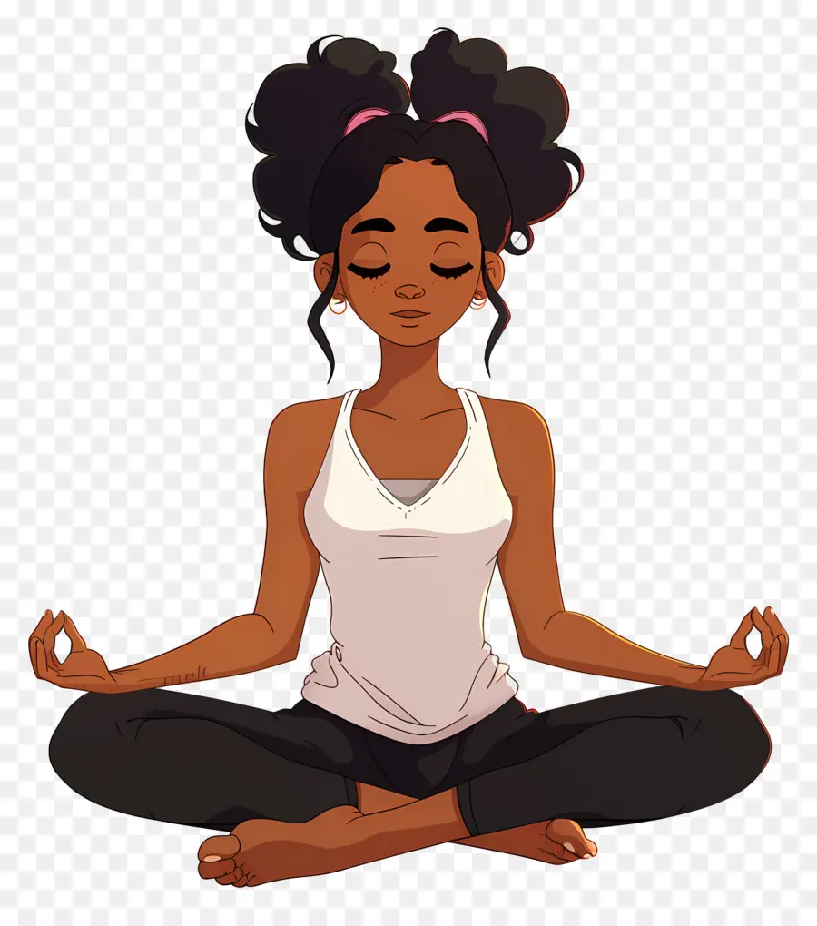 Meditação De Ioga Feminina，Postura De Ioga PNG