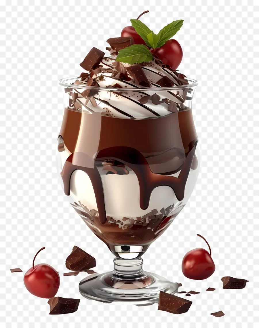 Parfait De Chocolate，Sundae De Chocolate PNG