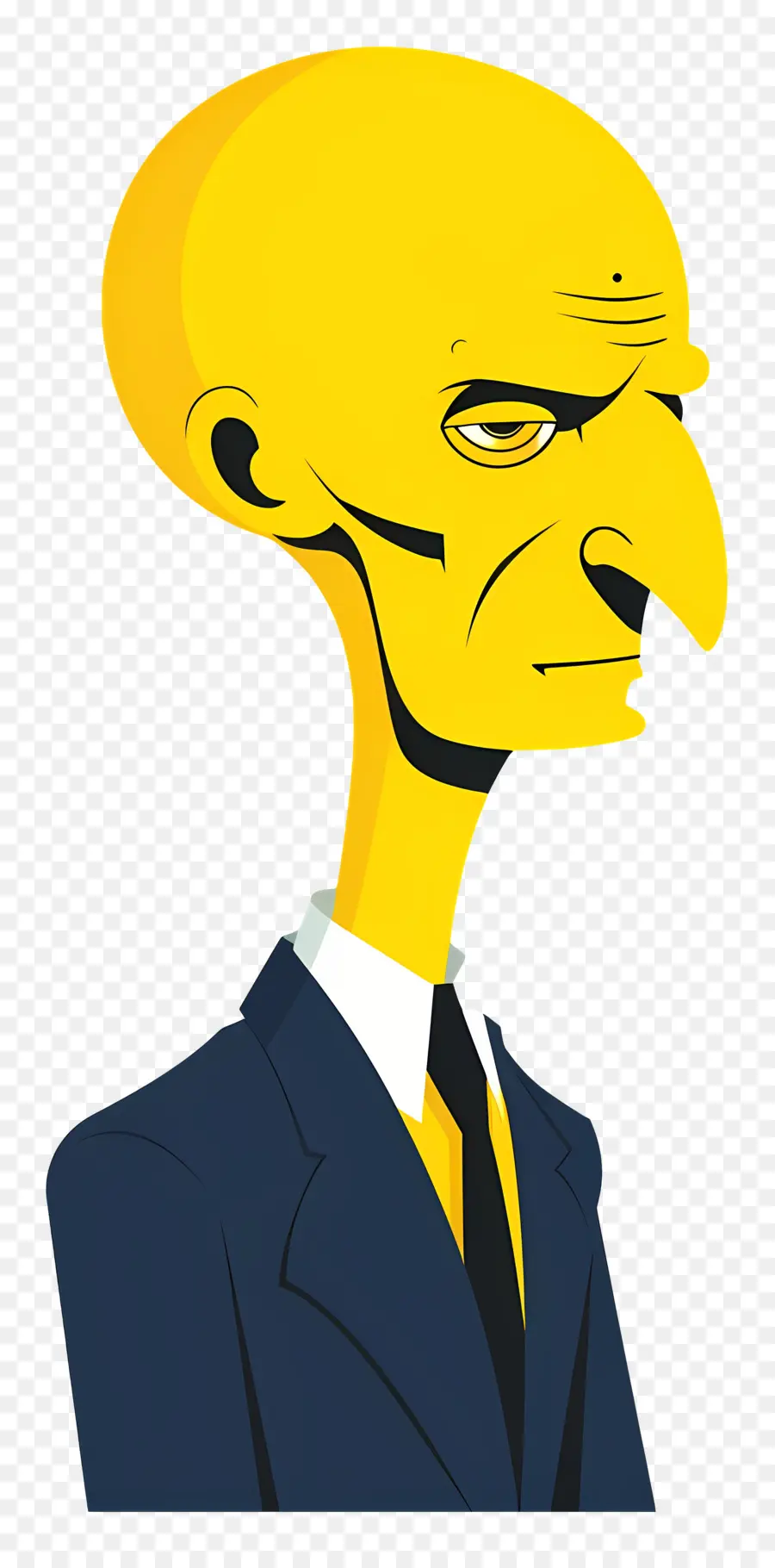 Senhor Queimaduras，Personagem De Desenho Animado Amarelo PNG