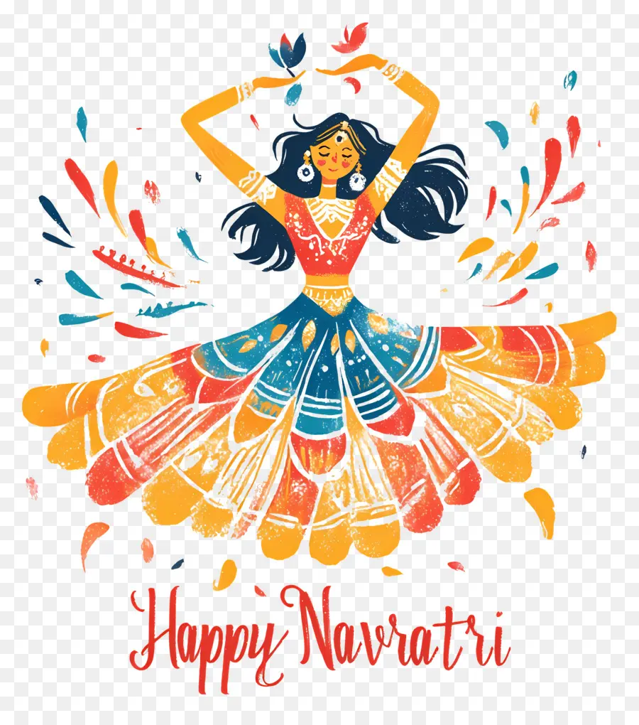 Feliz Navratri，Celebração De Navratri PNG