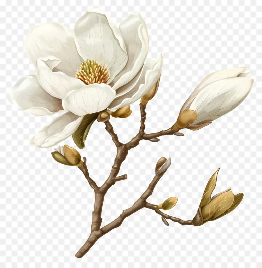 Flores De Magnólia Branca，Flores De Magnólia PNG