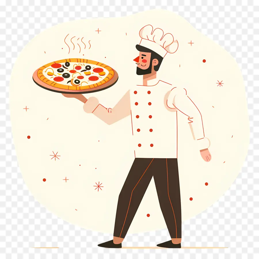 Chef Carregando Pizza，Pizzaiolo PNG