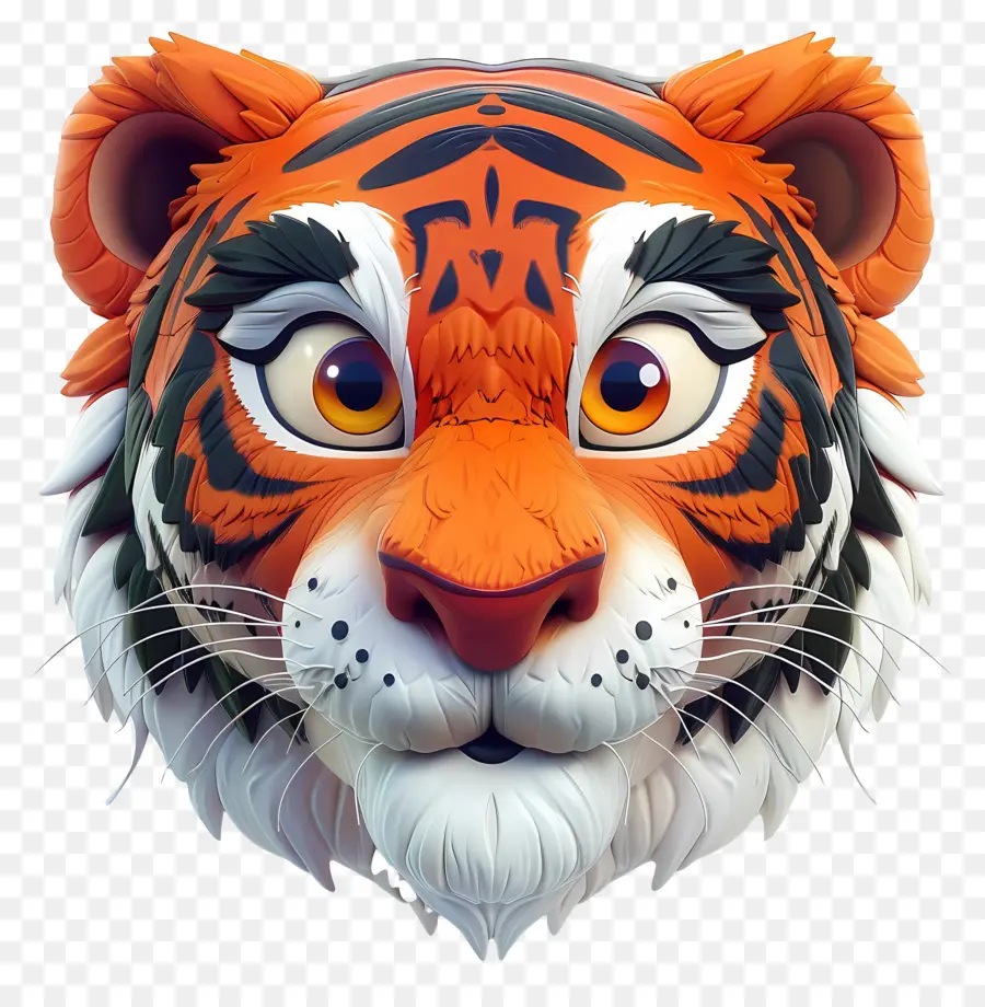 Cara De Tigre，Tigre De Desenho Animado PNG