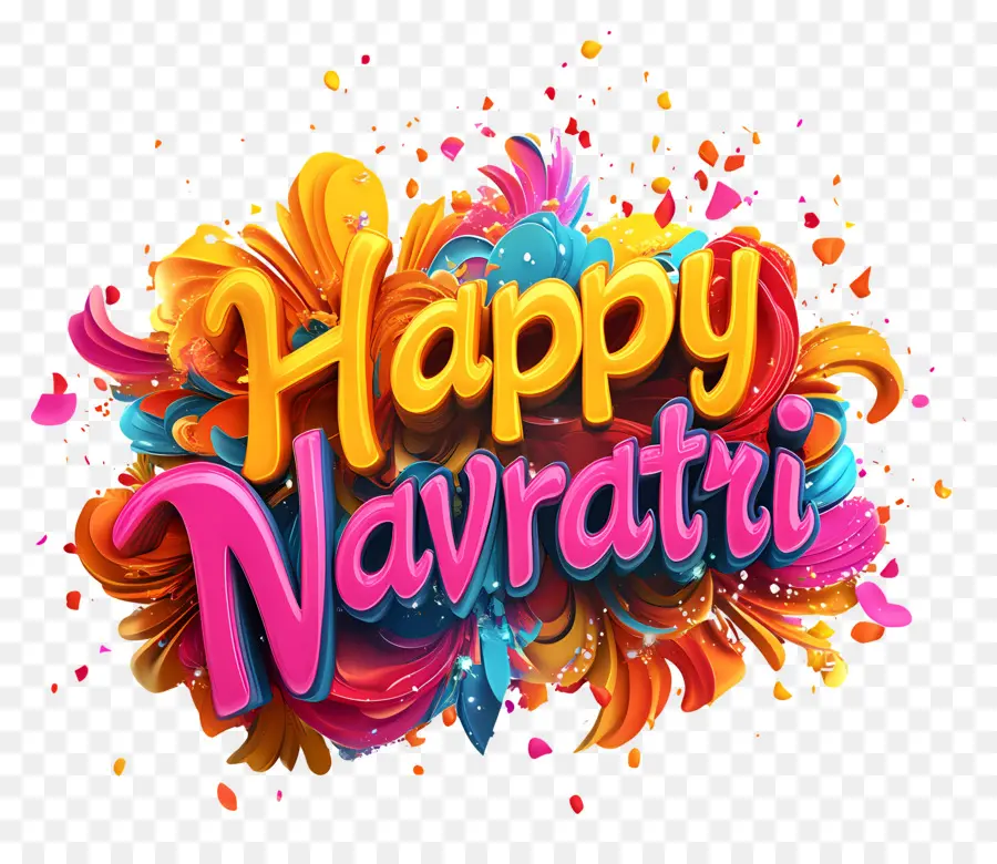 Feliz Navratri，Texto Feliz Navratri PNG