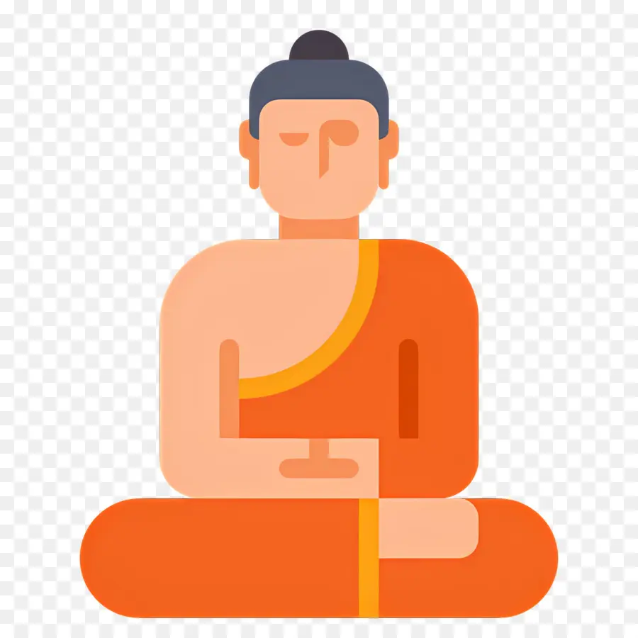 Buda，Monge Meditando PNG