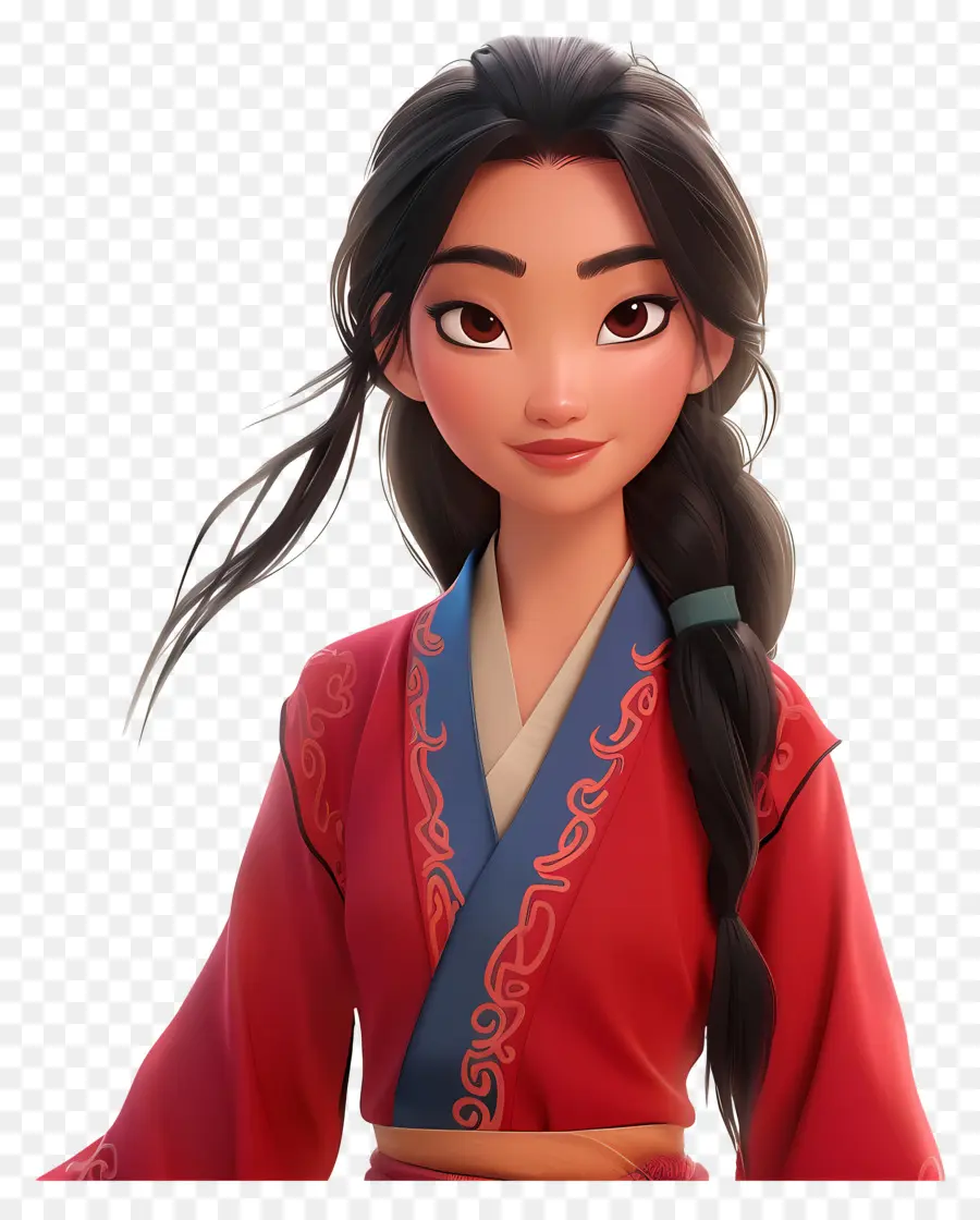 Princesa Mulan，Garota Animada PNG