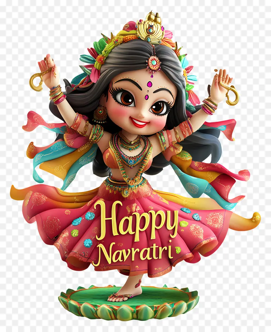 Feliz Navratri，Celebração Do Navratri PNG