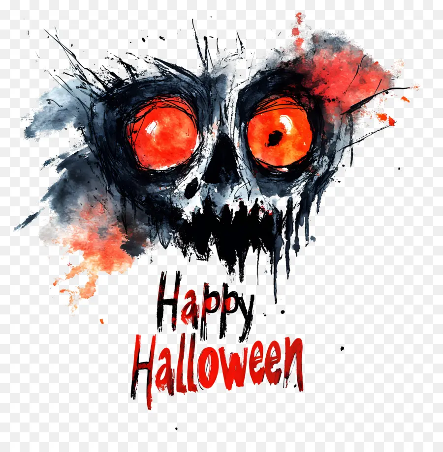 Feliz Dia Das Bruxas，Caveira De Halloween PNG