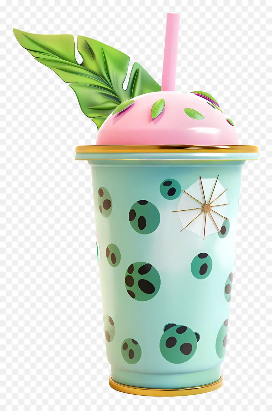 Bebida Boba，Copo Decorativo PNG