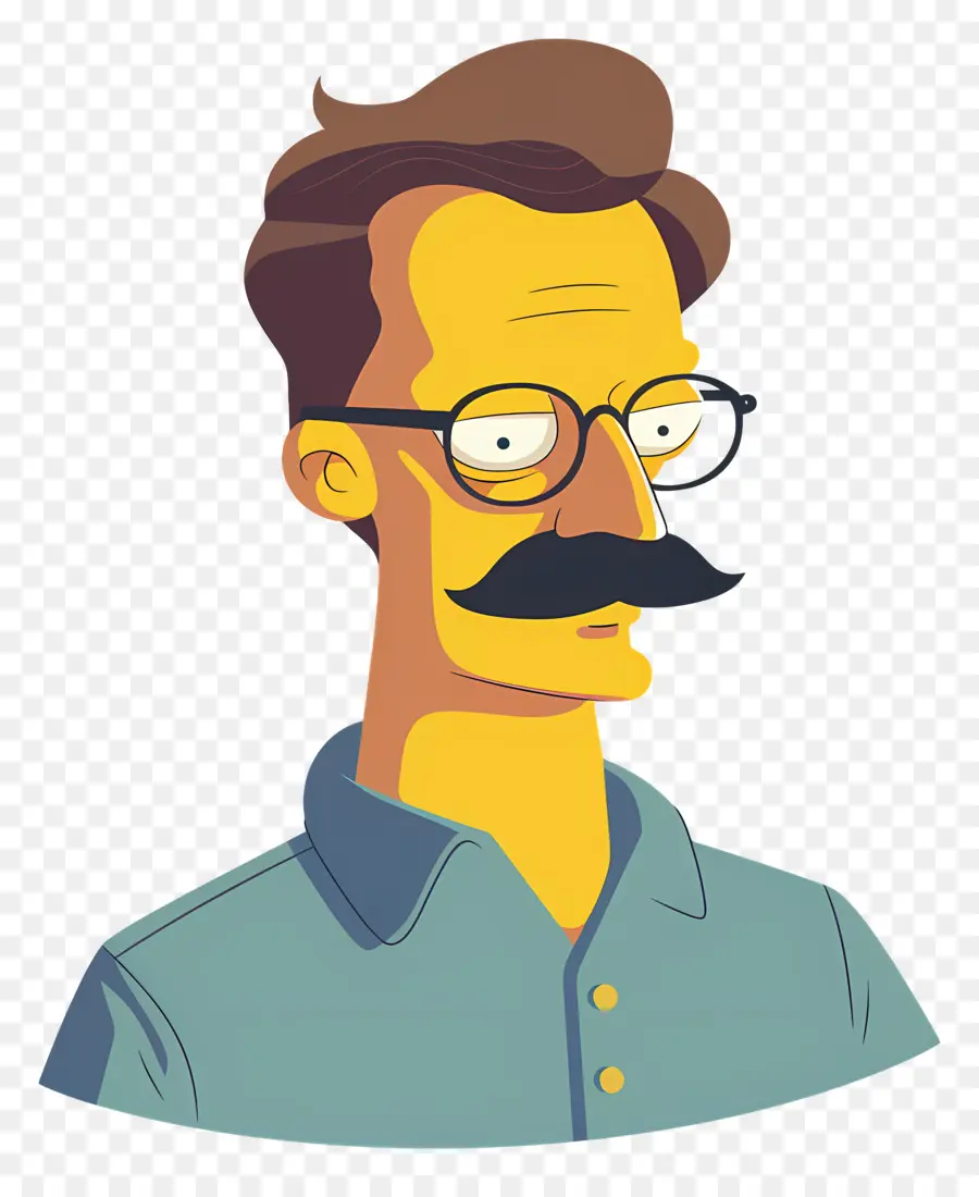 Ned Flandres，Homem De óculos PNG