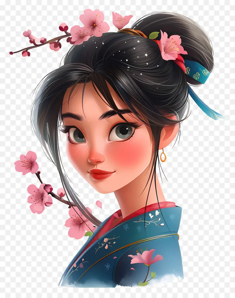 Princesa Mulan，Garota Anime PNG