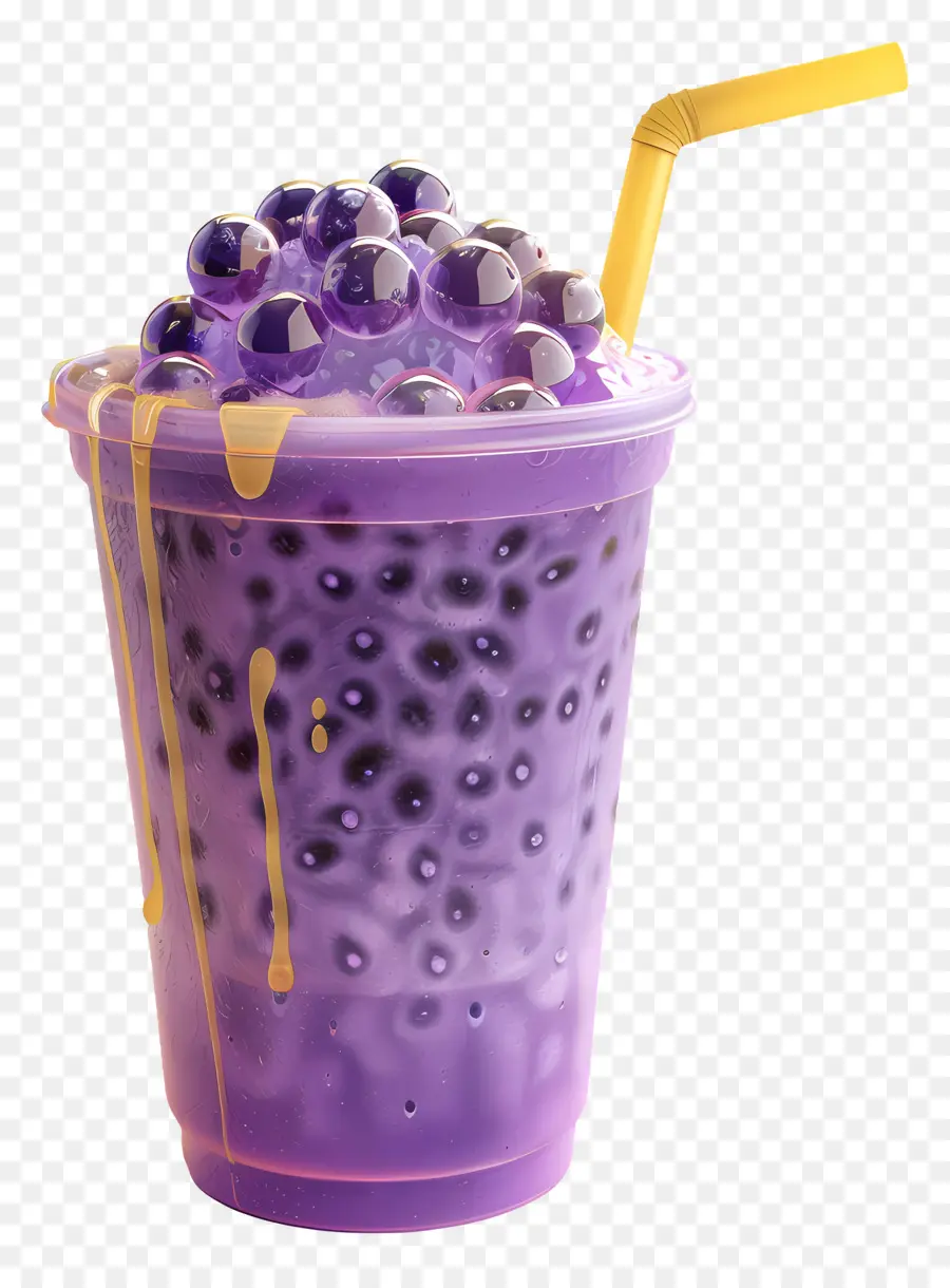 Chá De Bolha De Taro，Chá De Bolhas Roxo PNG