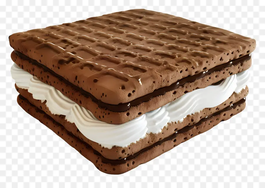 Sanduíche De Sorvete，Sobremesa De Wafer De Chocolate PNG