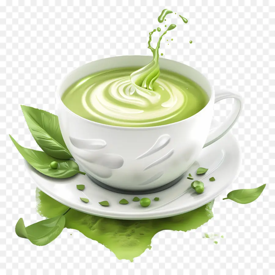 Chá Matcha，Chá Verde PNG