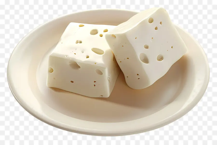 Queijo Kefir，Cubos De Queijo No Prato PNG