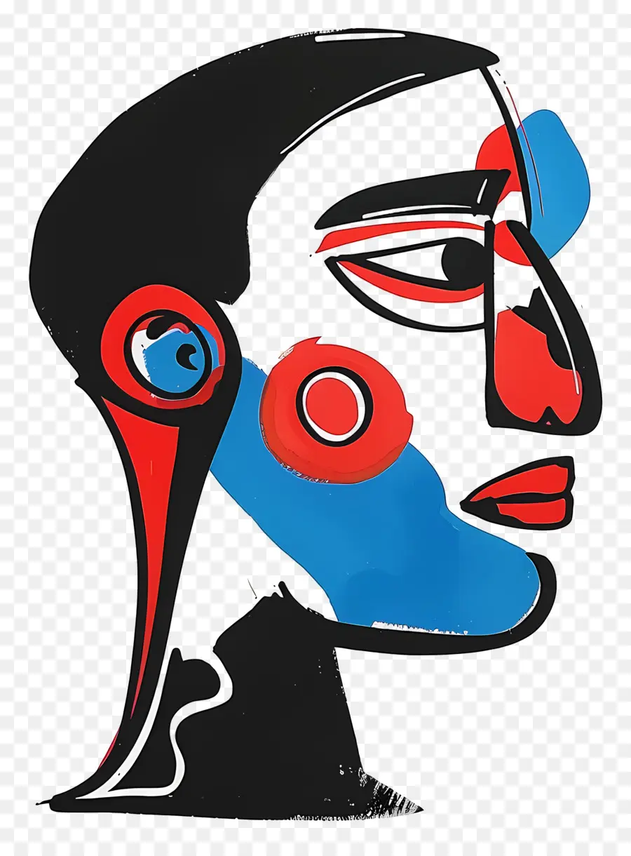 Homem Pensante，Rosto Abstrato PNG