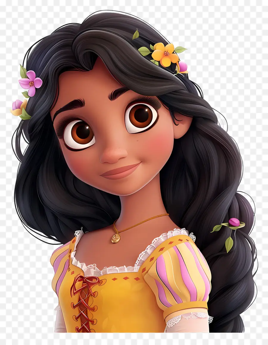 Princesa Rapunzel，Garota PNG