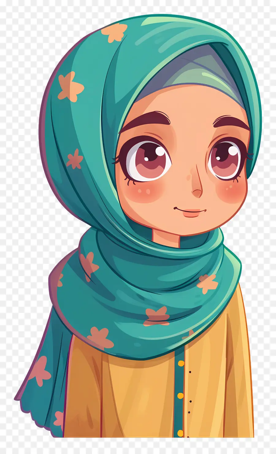 Menina Hijab Dos Desenhos Animados，Garota PNG