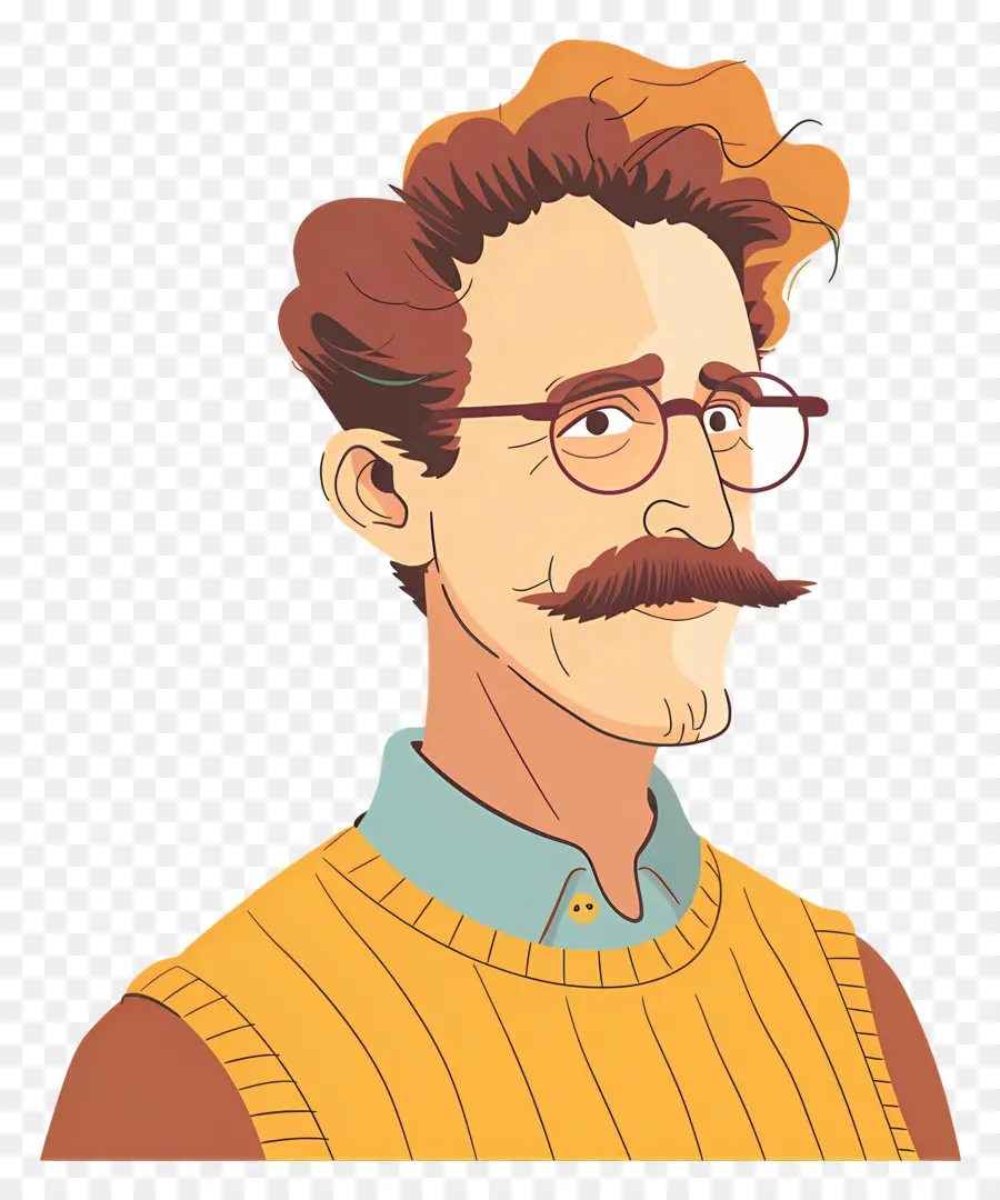 Ned Flandres，Homem De óculos PNG