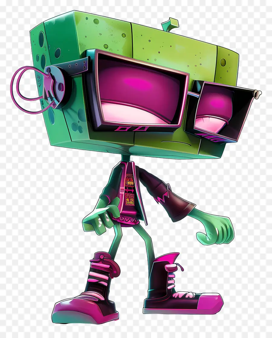 Invasor Zim，Robô Verde PNG