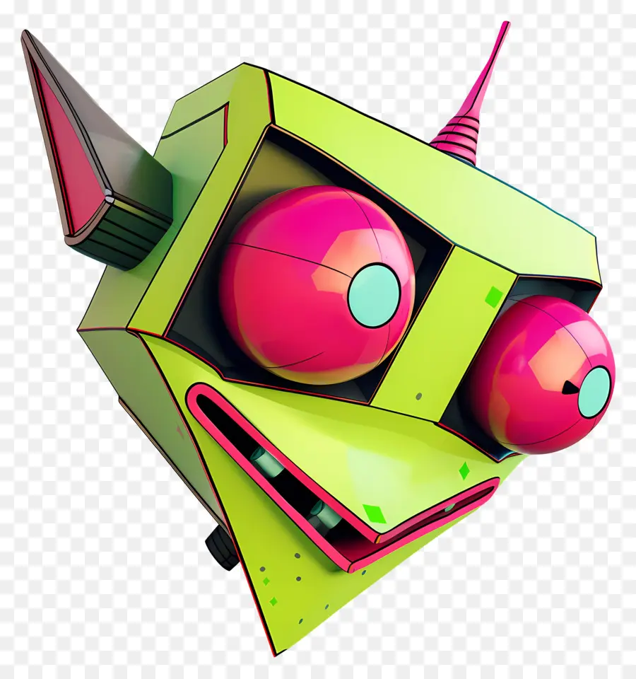 Invasor Zim，Cabeça De Robô PNG