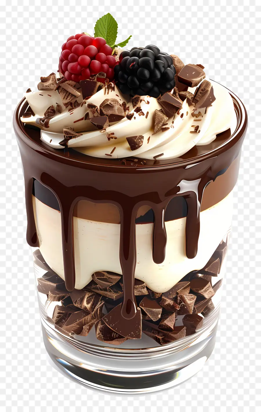 Parfait De Chocolate，Taça De Sobremesa PNG