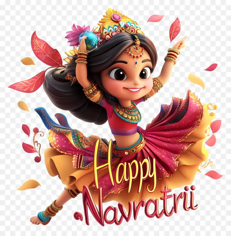 Feliz Navratri，Garota Navratri PNG